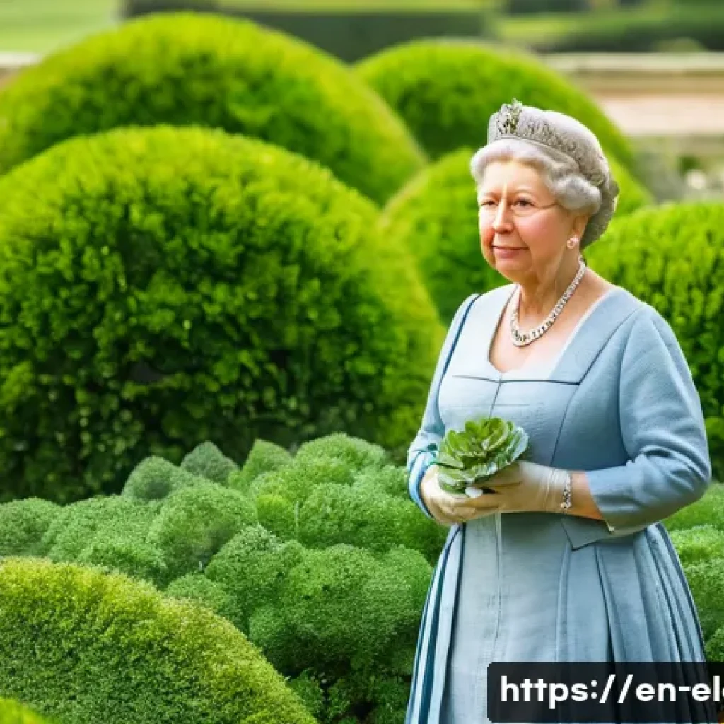 역사 인물 탐구 - **Queen Victoria in her private garden at Osborne House, Isle of Wight, circa